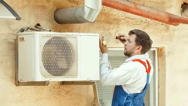 hvac technician working on hvac and ac